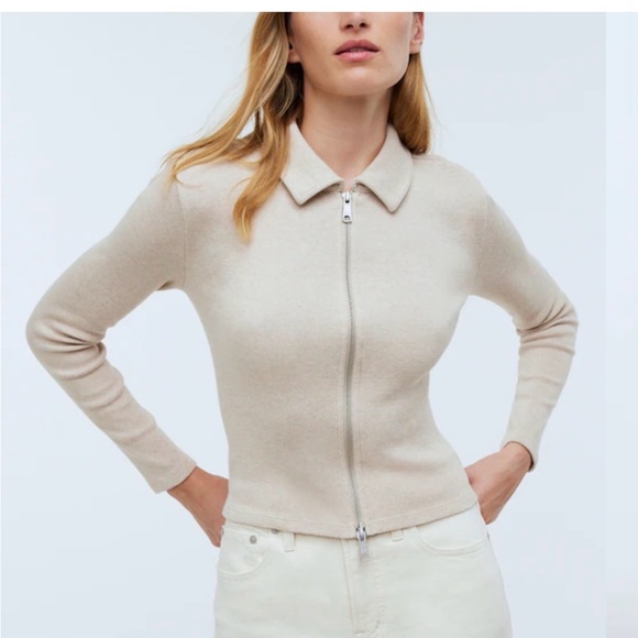 Madewell Ribbed Zip-Front Tee - Picture 2 of 7